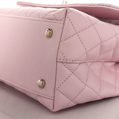 Chanel Caviar Quilted Small Coco Handle Flap Light Pink 10 of 10