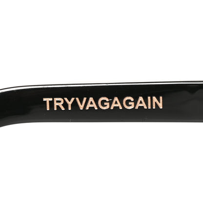 Chrome Hearts 18K Gold AcetateAcetate Tryvagagain Sunglasses Black 6 of 7