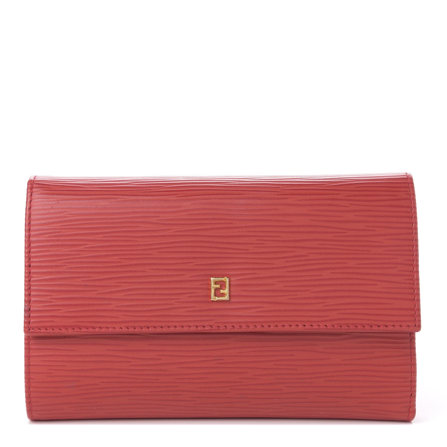Fendi Calfskin Continental Wallet Red 1 of 11