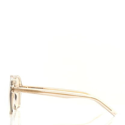 Saint Laurent Acetate Geometric Aviator Sunglasses SL 545 Transparent Cream Light Gold 3 of 8