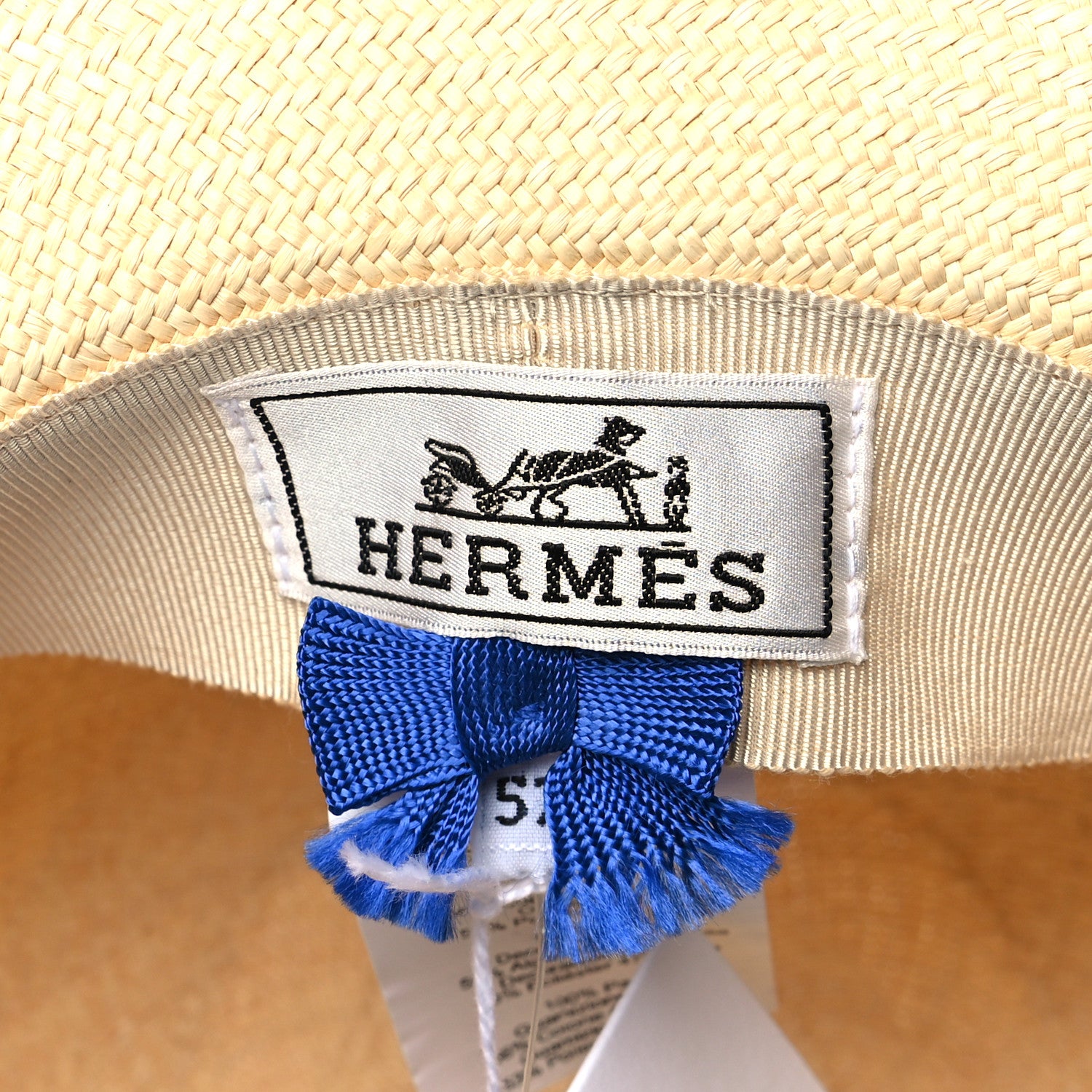 Hermes Straw Panama Brisa Brides De Gala Hat 57 Naturel Multicolore 6 of 7