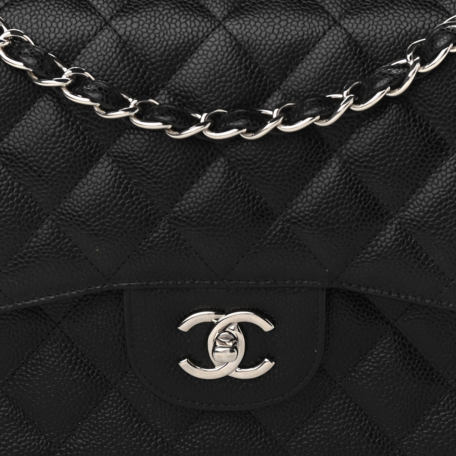 Chanel Caviar Quilted Jumbo Double Flap Black 8 of 11