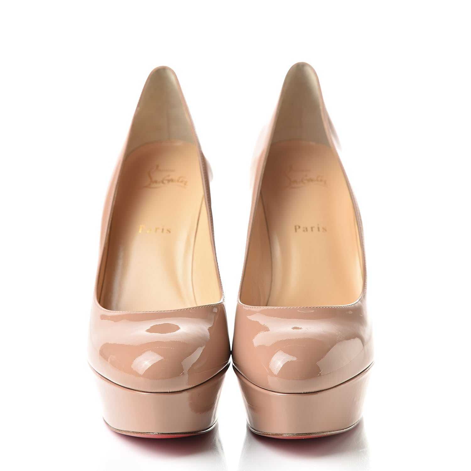 Christian Louboutin Patent Bianca 120 Pumps 41 Nude 2 of 7