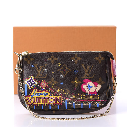 Louis Vuitton Monogram 2020 Christmas Animation Roller Coaster Mini Pochette Accessories Pivoine 10 of 10