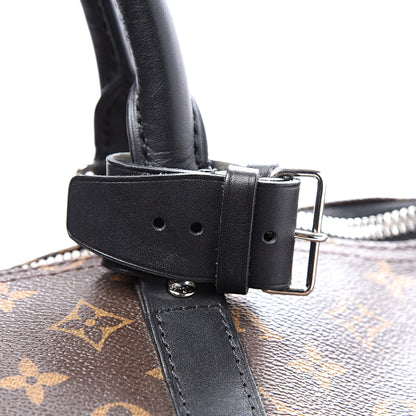 Louis Vuitton Monogram Macassar Keepall Bandouliere 55 10 of 14