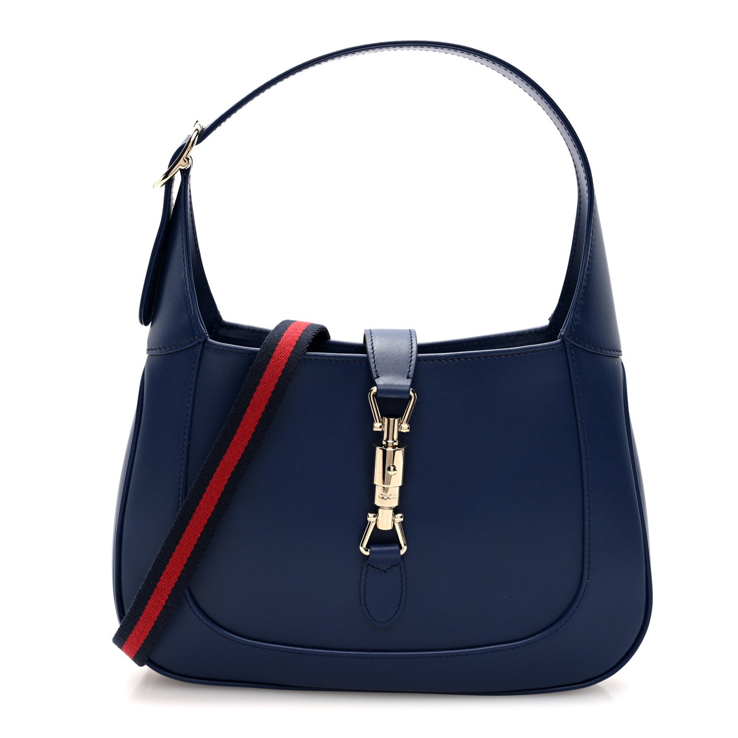 Gucci Sea Calfskin Web Medium Jackie 1961 Hobo Plastic Blue 1 of 9