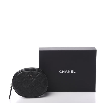 Chanel Iridescent Caviar Quilted Zip Around Classic Coin Purse Black 7 of 7