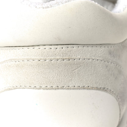 Chanel Suede Calfskin Fabric CC Sneakers 39.5 White 19 of 32