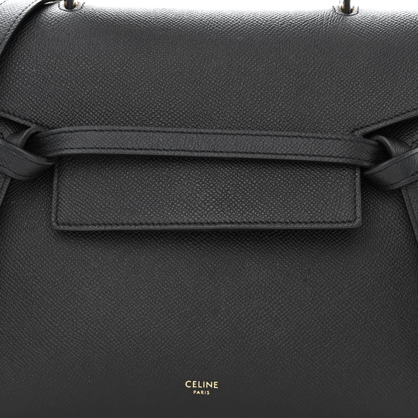 Grained Calfskin Micro Belt Bag Black