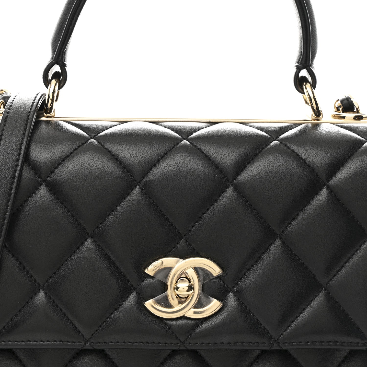 Chanel Lambskin Quilted Medium Trendy CC Flap Dual Handle Bag Black 10 of 12