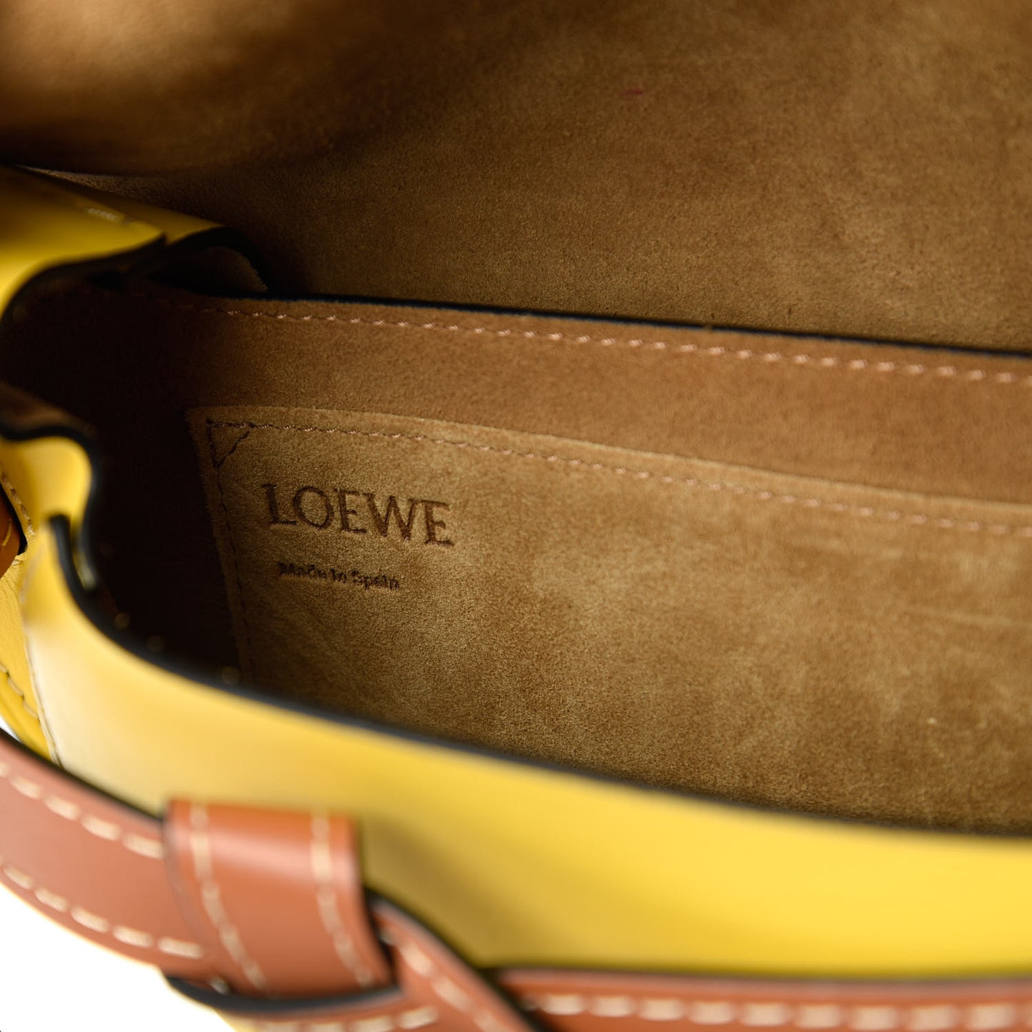 Calfskin Small Gate Crossbody Bag Mocca Yellow Pecan