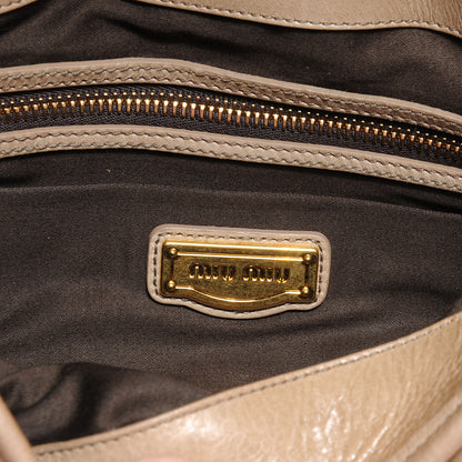 Miu Miu Lux Leather Small Matelasse Coffer Deserto 6 of 8
