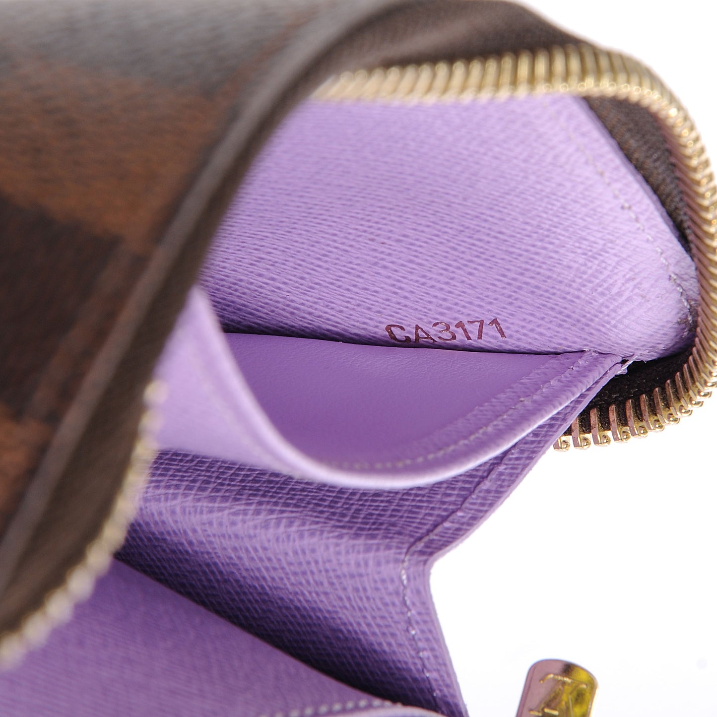 Damier Ebene Illustre Zippy Wallet Violet