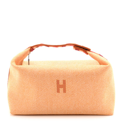 Hermes Merino Wool Large Au Carre Bride-A-Brac Pouch Fauve 1 of 9