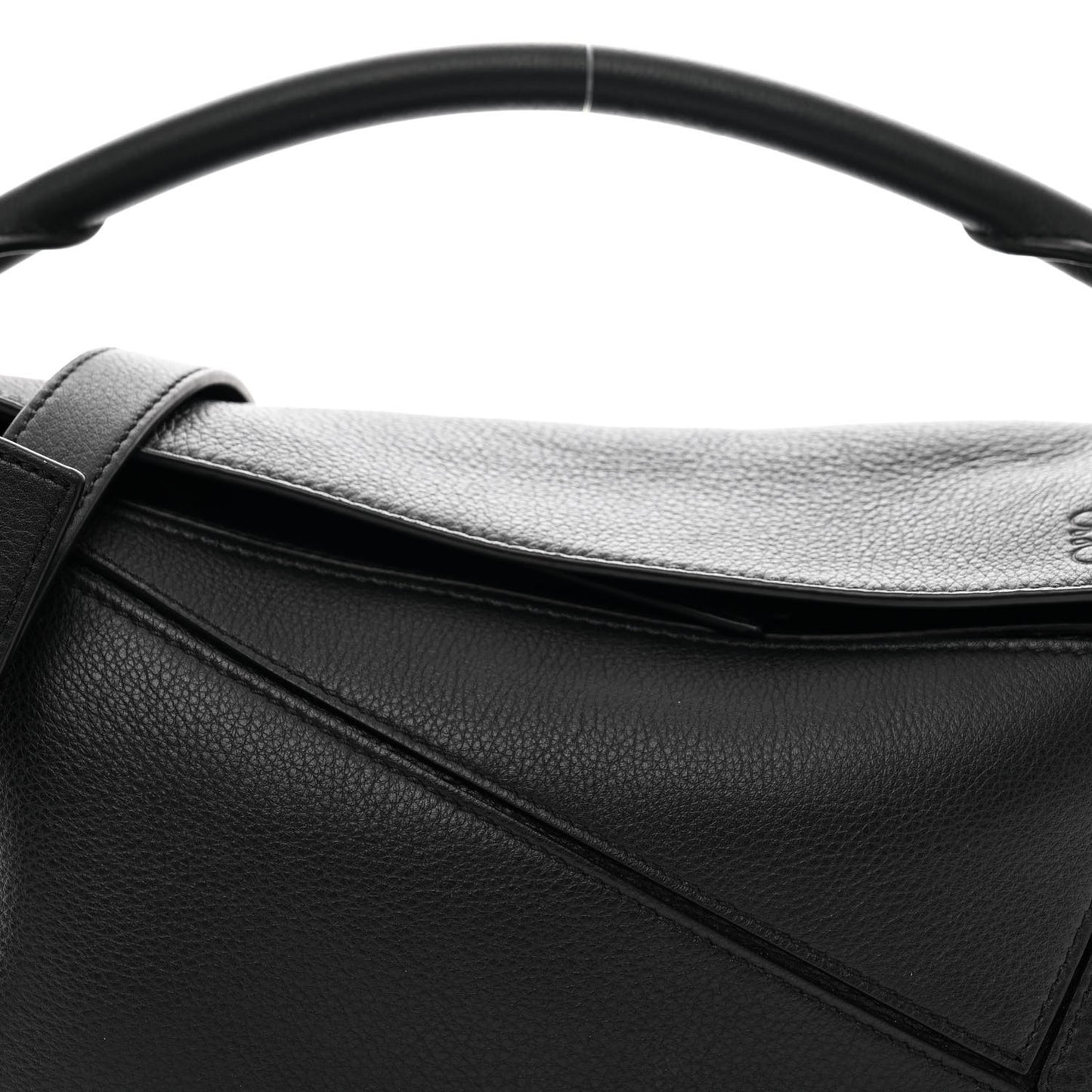 Calfskin Small Puzzle Bag Black