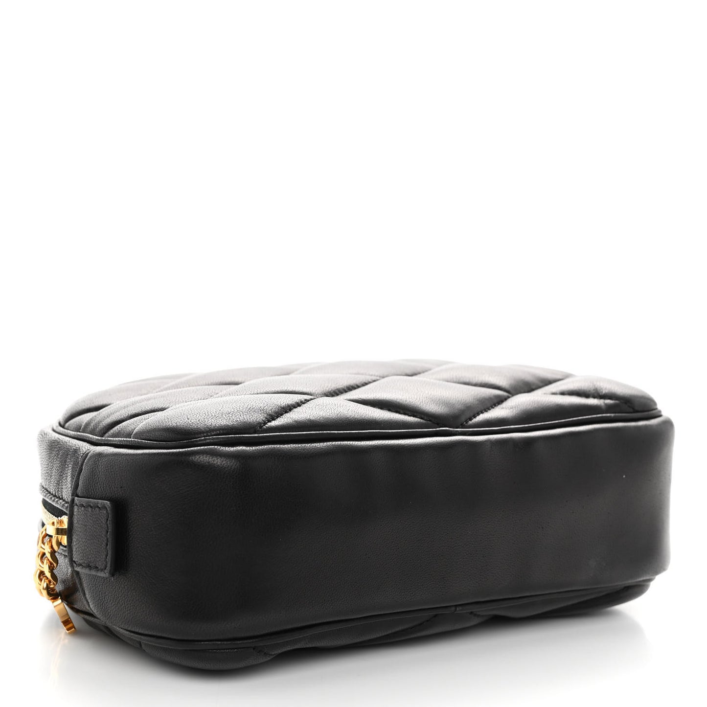 Lambskin Quilted Lolita Cosmetic Pouch Black