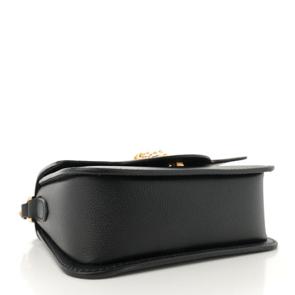 Versace Grained Calfskin La Medusa Flap Shoulder Bag  Black 4 of 9