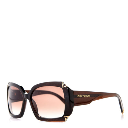 Louis Vuitton Hortensia Cat Eye Sunglasses Z0366W Brown Glitter 1 of 8