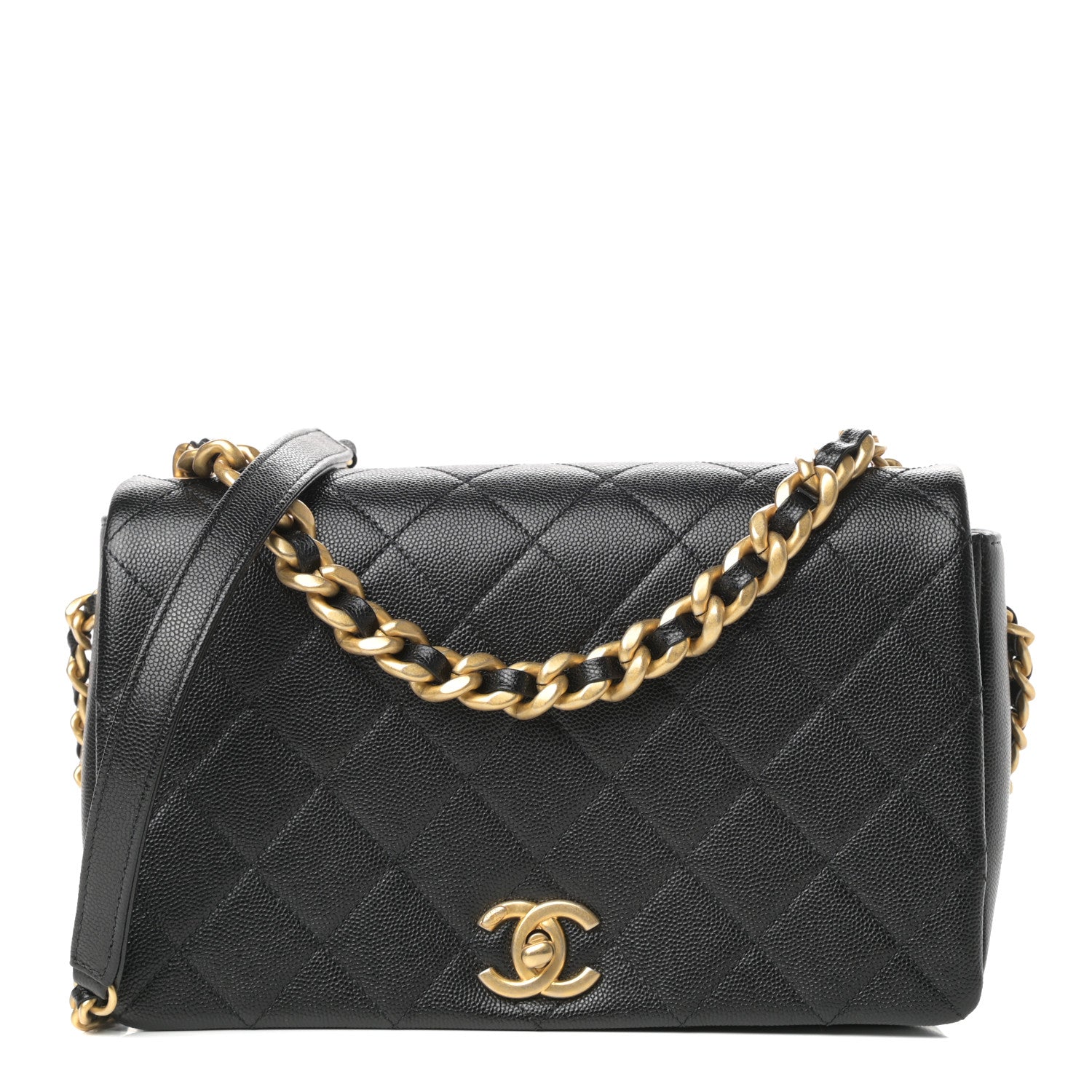 Chanel Caviar Quilted Medium Fashion Therapy Flap Bag Black 1 of 11