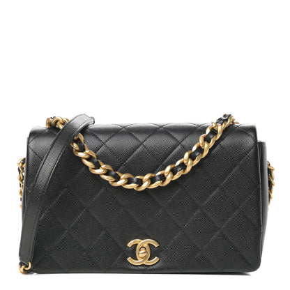 Chanel Caviar Quilted Medium Fashion Therapy Flap Bag Black 1 of 11