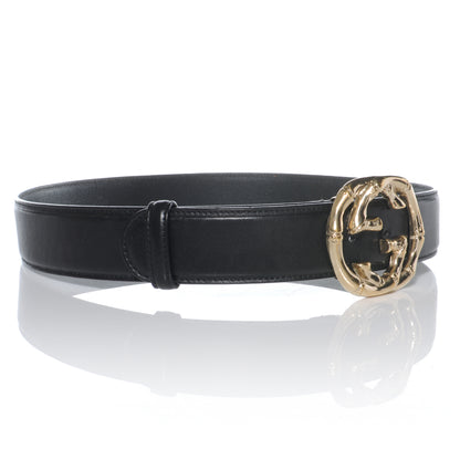 Gucci Leather Bamboo GG Buckle Belt 80 32 Black 4 of 7