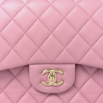 Chanel Caviar Quilted Jumbo Double Flap Pink 8 of 11
