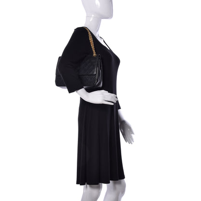 Chanel Lambskin Quilted Medium Double Flap Bijoux Chain Black 2 of 8