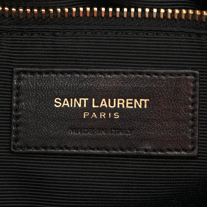 Saint Laurent Grain De Poudre Matelasse Chevron Monogram Shopping Bag Red 6 of 10