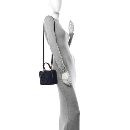 Gucci Sakai Be Green Calfskin Diagonal Stitched Blondie Top Handle Bag Blue Agata 2 of 10