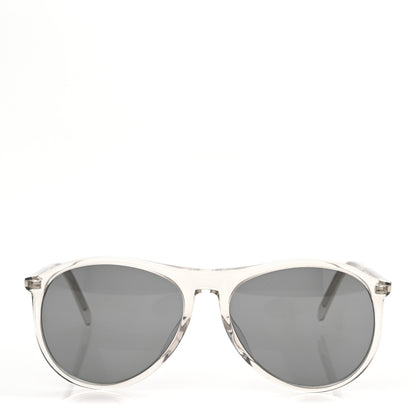 Saint Laurent Acetate Thin Pilot Sunglasses SE 667 Transparent 2 of 9