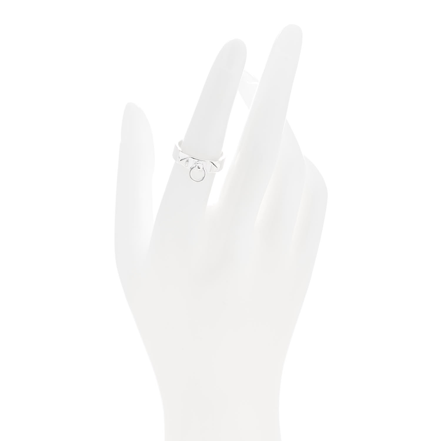 Hermes Sterling Silver PM Collier De Chien Ring 53 6.25 2 of 5