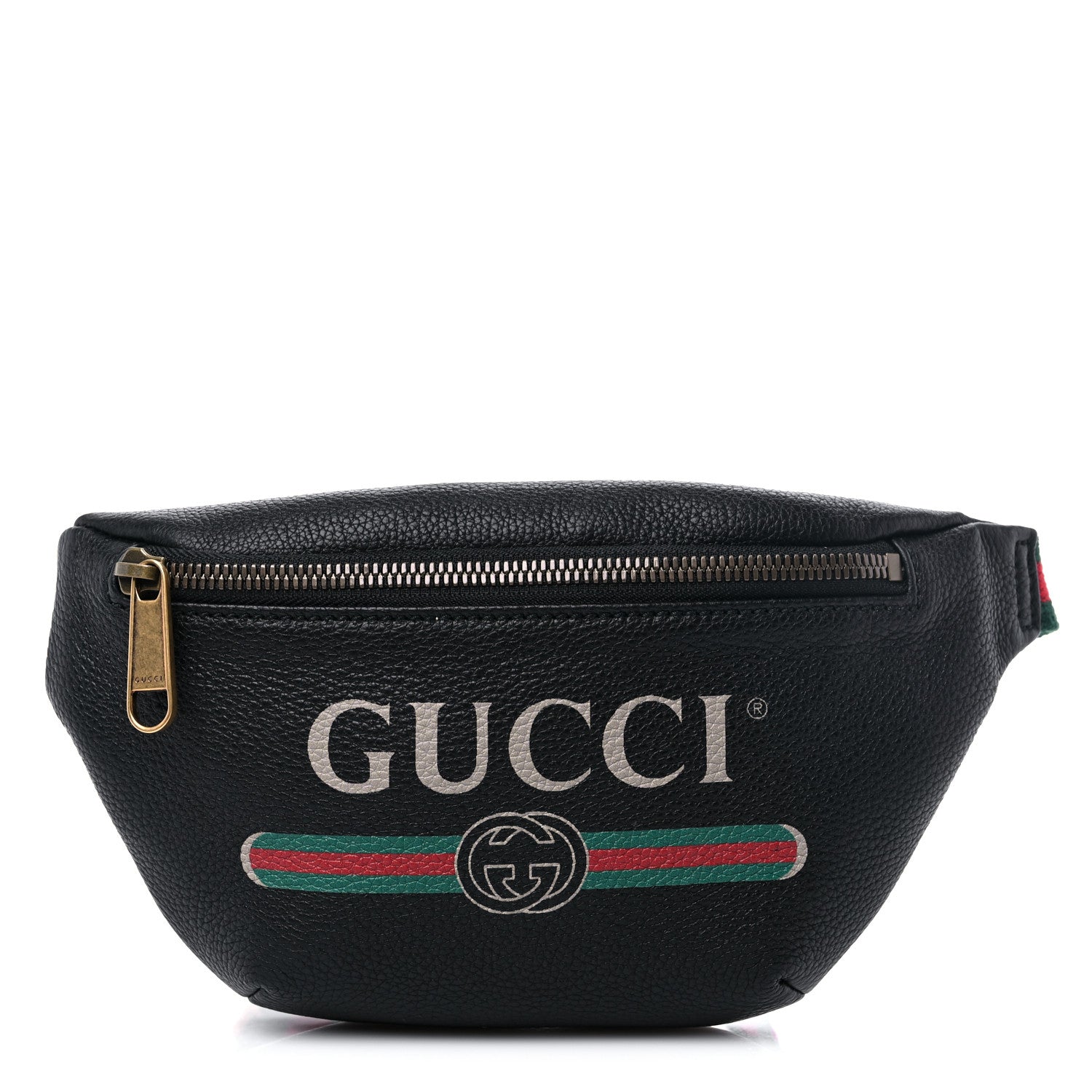 Gucci Grained Calfskin Small Logo Belt Bag Black 1 of 10