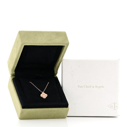 Van Cleef & Arpels 18K Rose Gold Sweet Alhambra Pendant Necklace 6 of 6