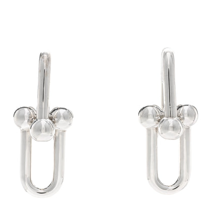Tiffany Sterling Silver Extra Large HardWear Link Earrings 1 of 4