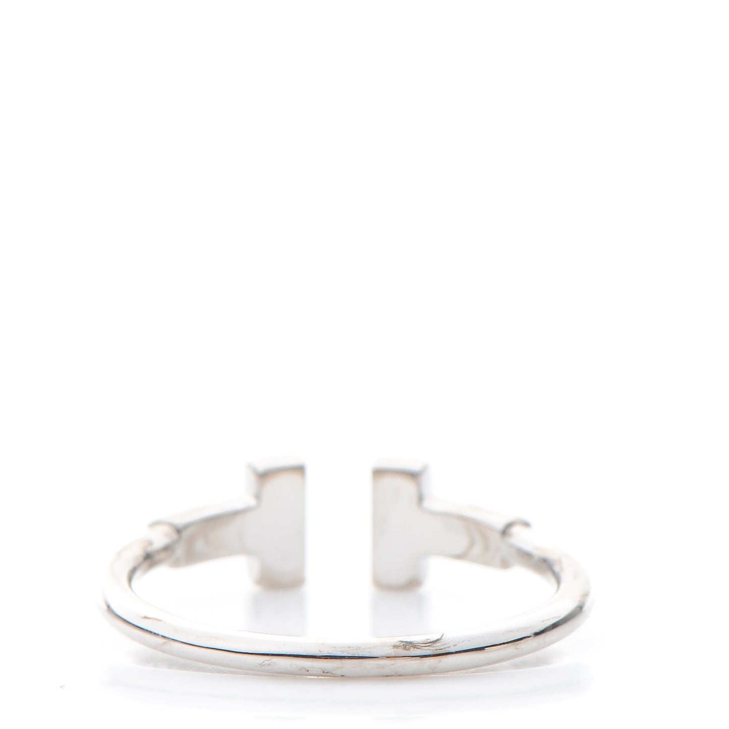 18K White Gold Diamond T Wire Ring 53 6.5