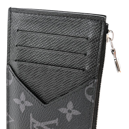 Louis Vuitton Monogram Eclipse Taiga Coin Card Holder 7 of 10