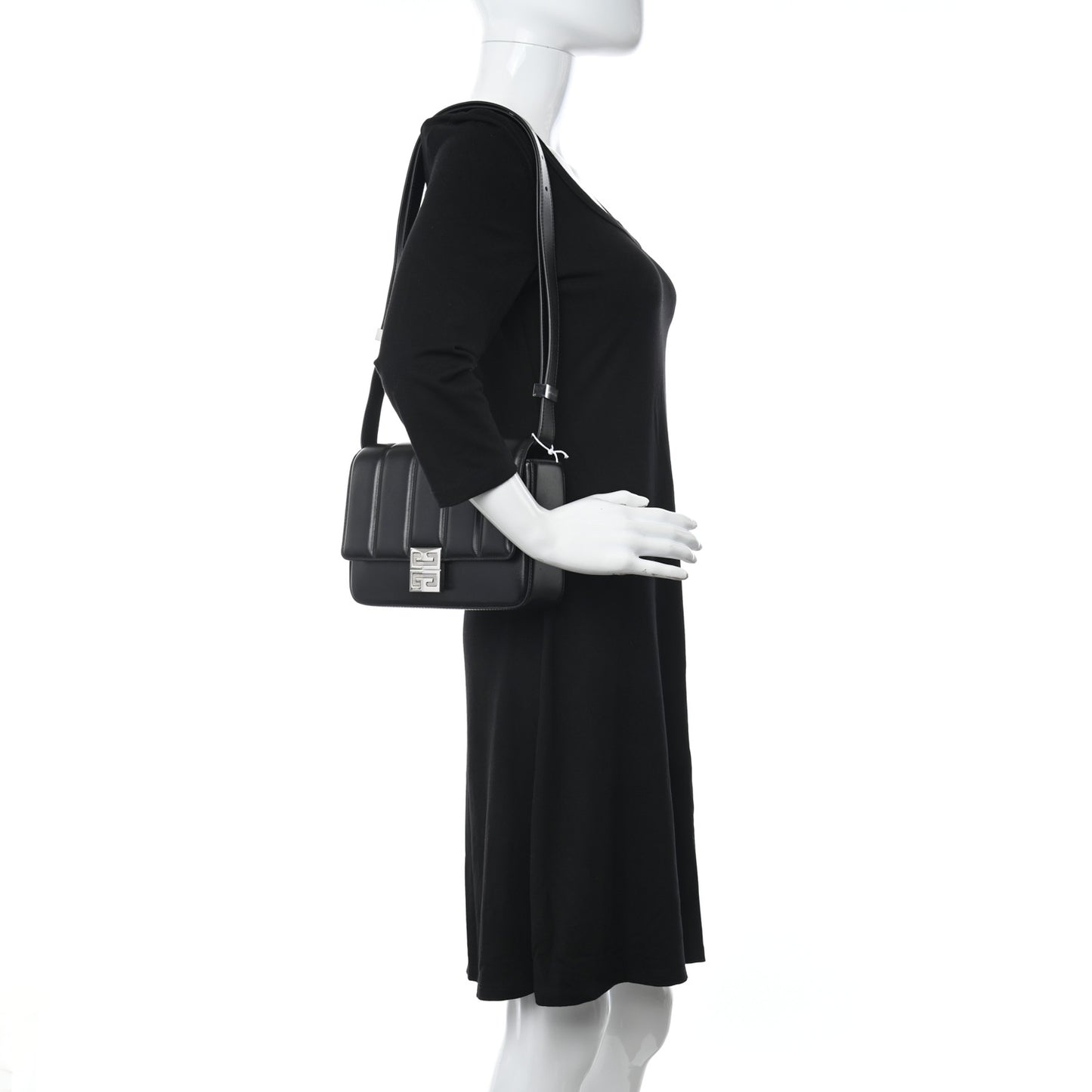 Lambskin 4G Medium Padded Crossbody Bag Black