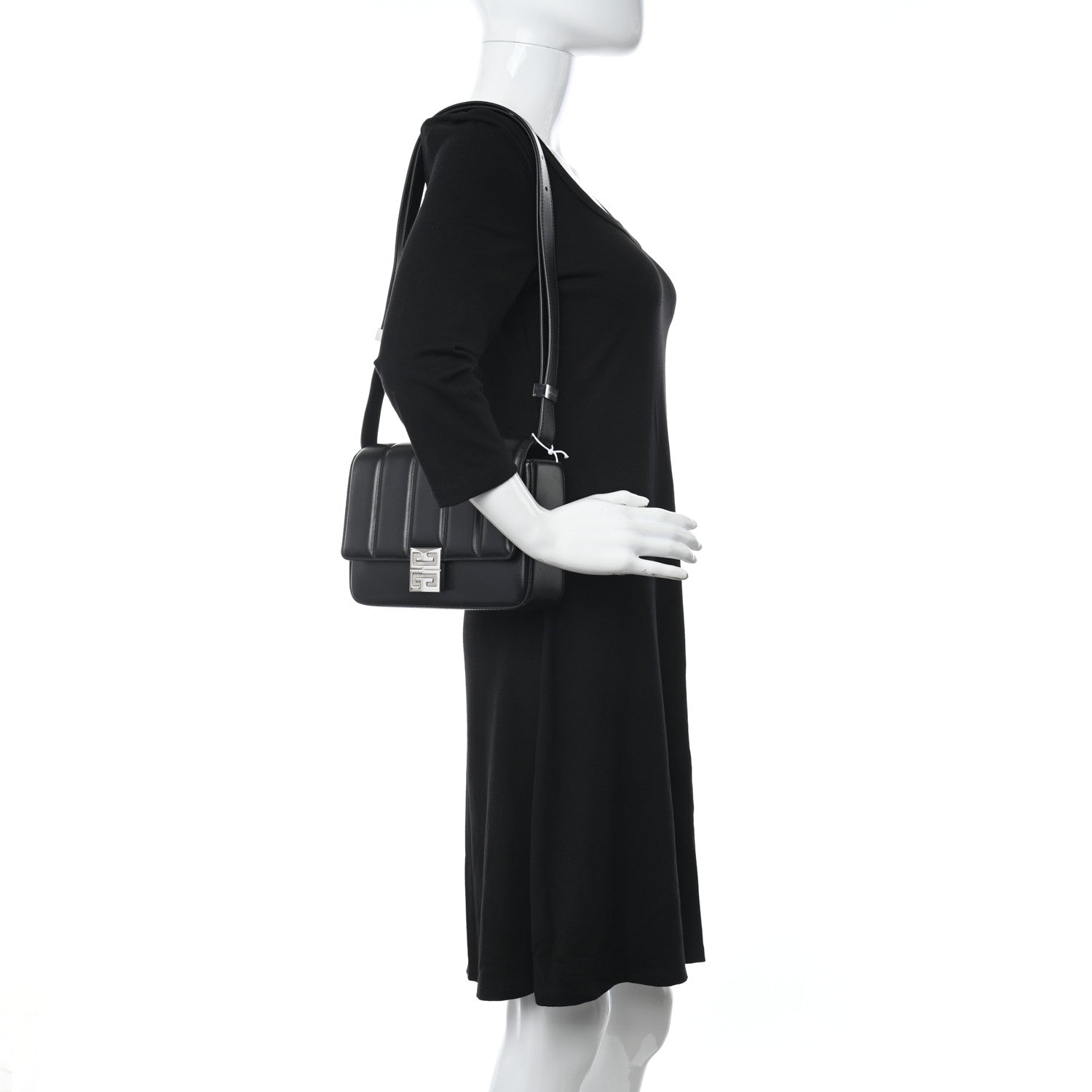 Givenchy Lambskin 4G Medium Padded Crossbody Bag Black 2 of 8