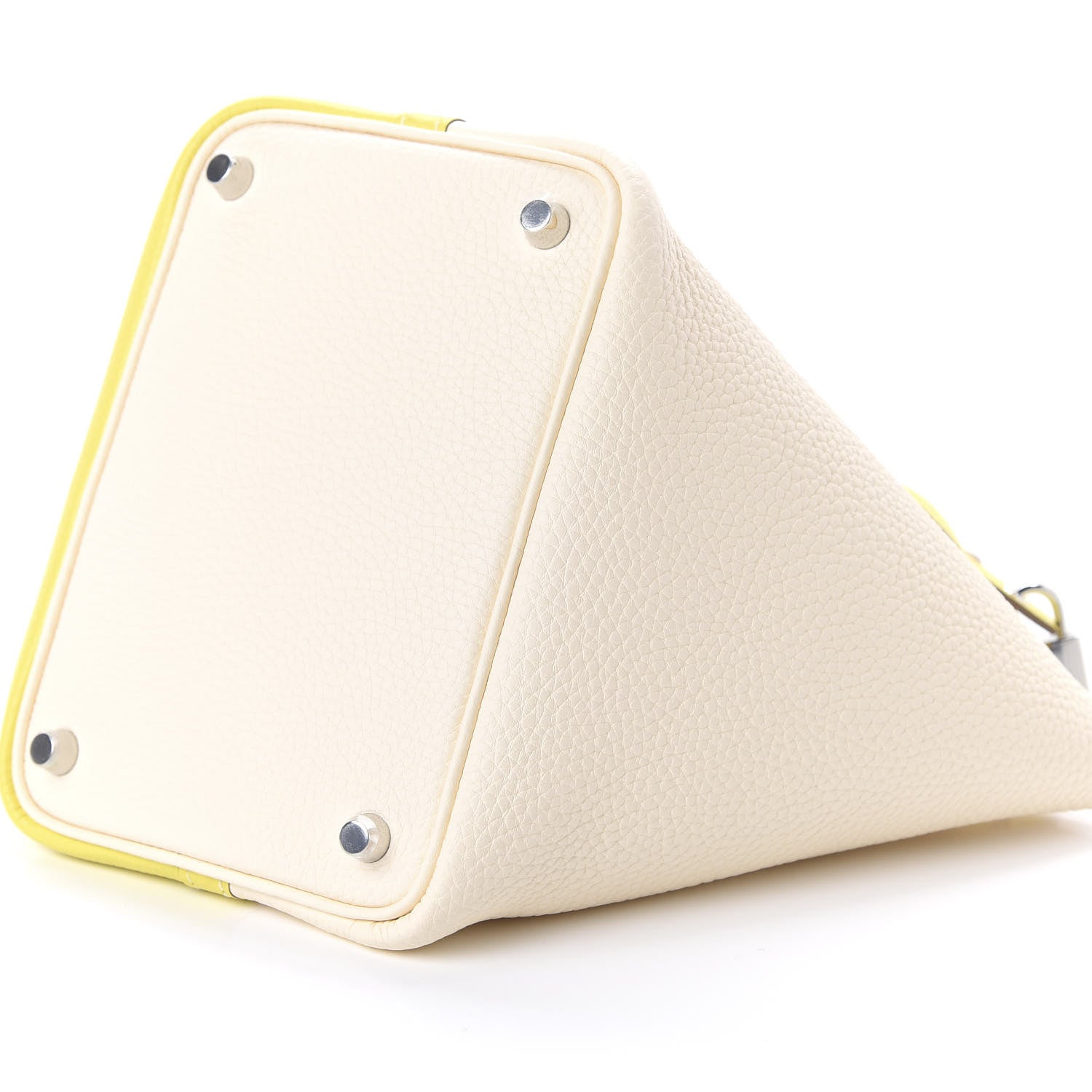Hermes Taurillon Clemence Casaque Picotin Lock 18 PM Lime Nata 7 of 11