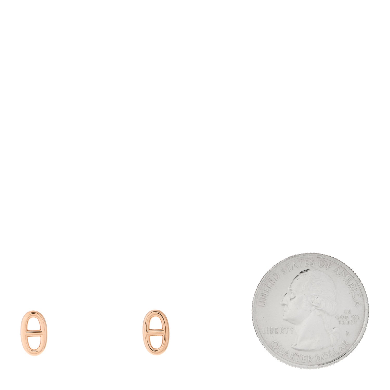 Hermes 18K Rose Gold TPM Farandole Stud Earrings 2 of 6