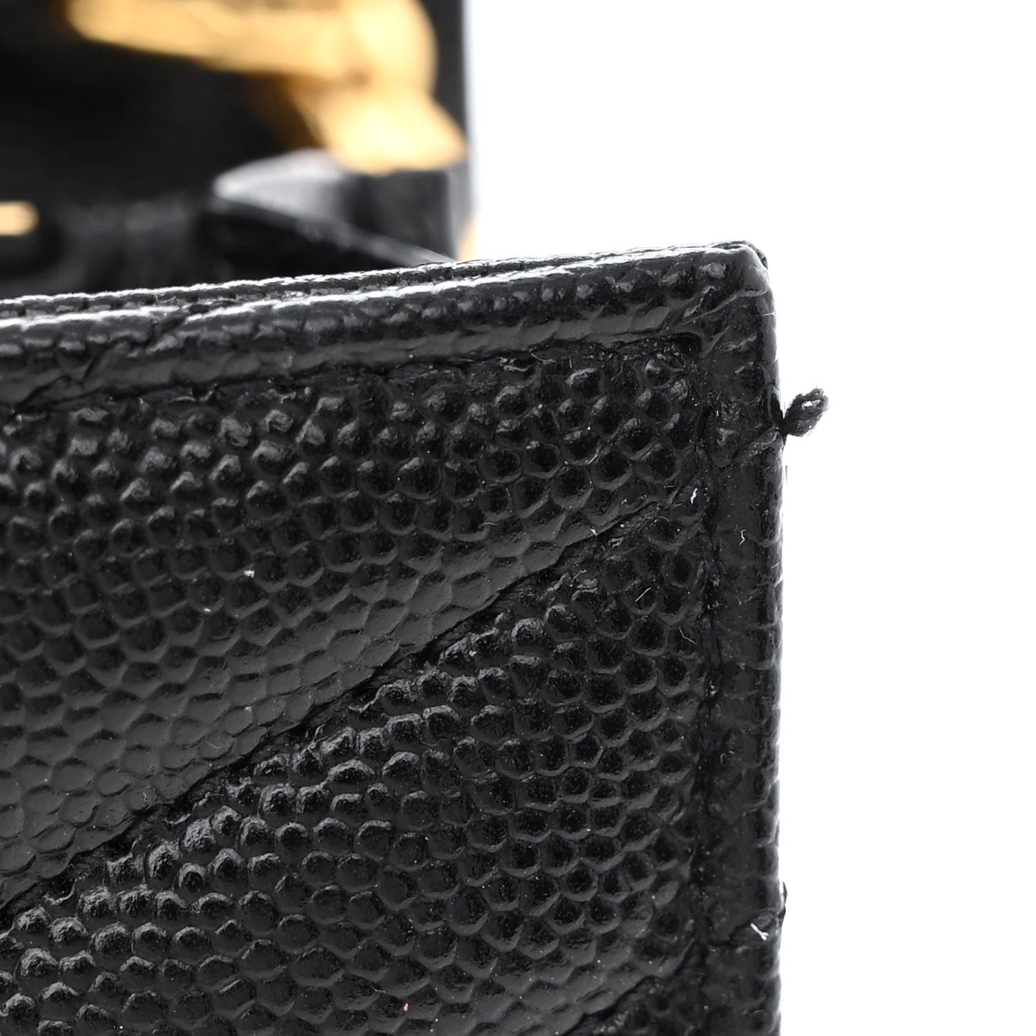 Saint Laurent Grain De Poudre Matelasse Chevron Monogram Chain Wallet Black 10 of 10