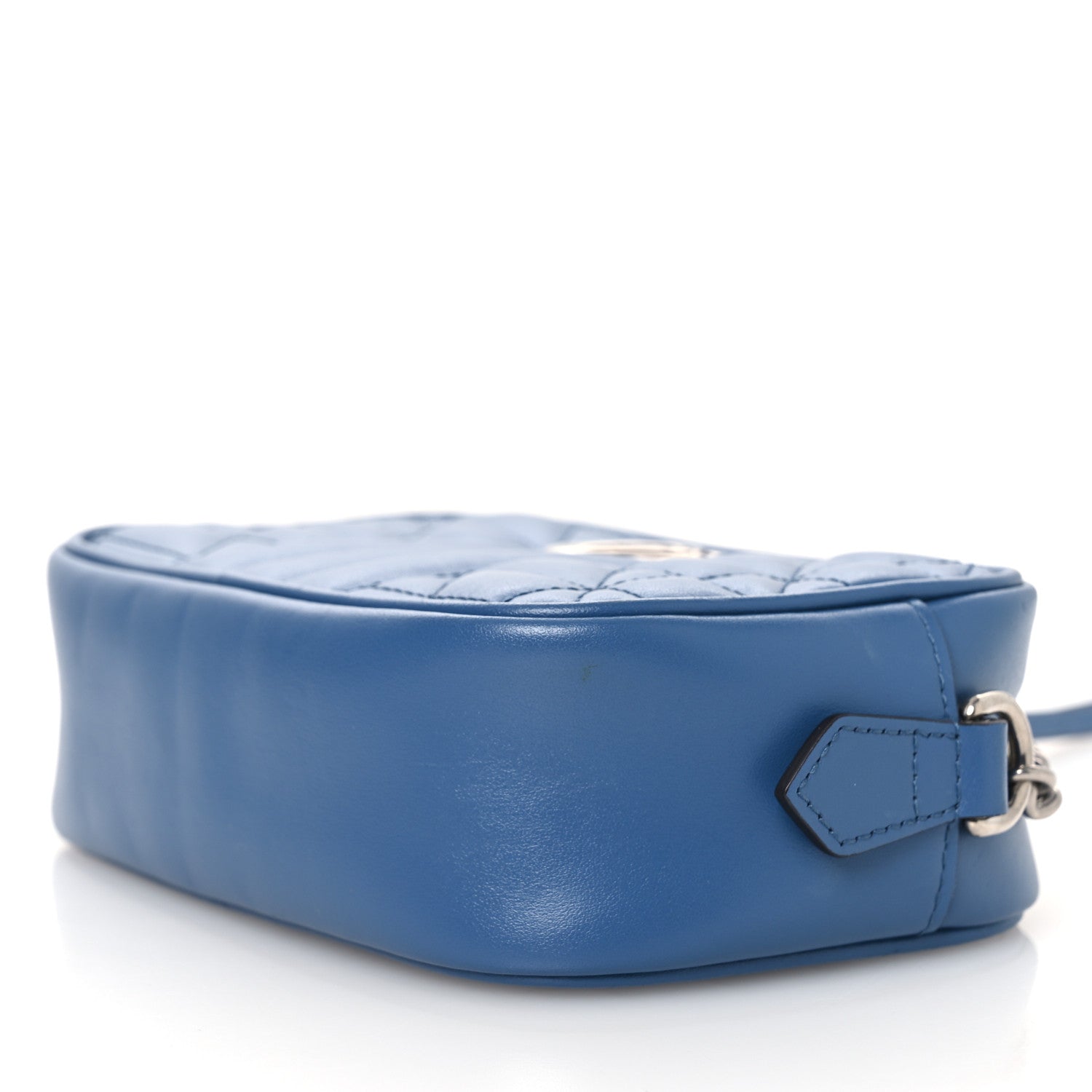 Gucci Calfskin Matelasse Aria Mini GG Marmont Chain Shoulder Bag Clear Blue 10 of 11