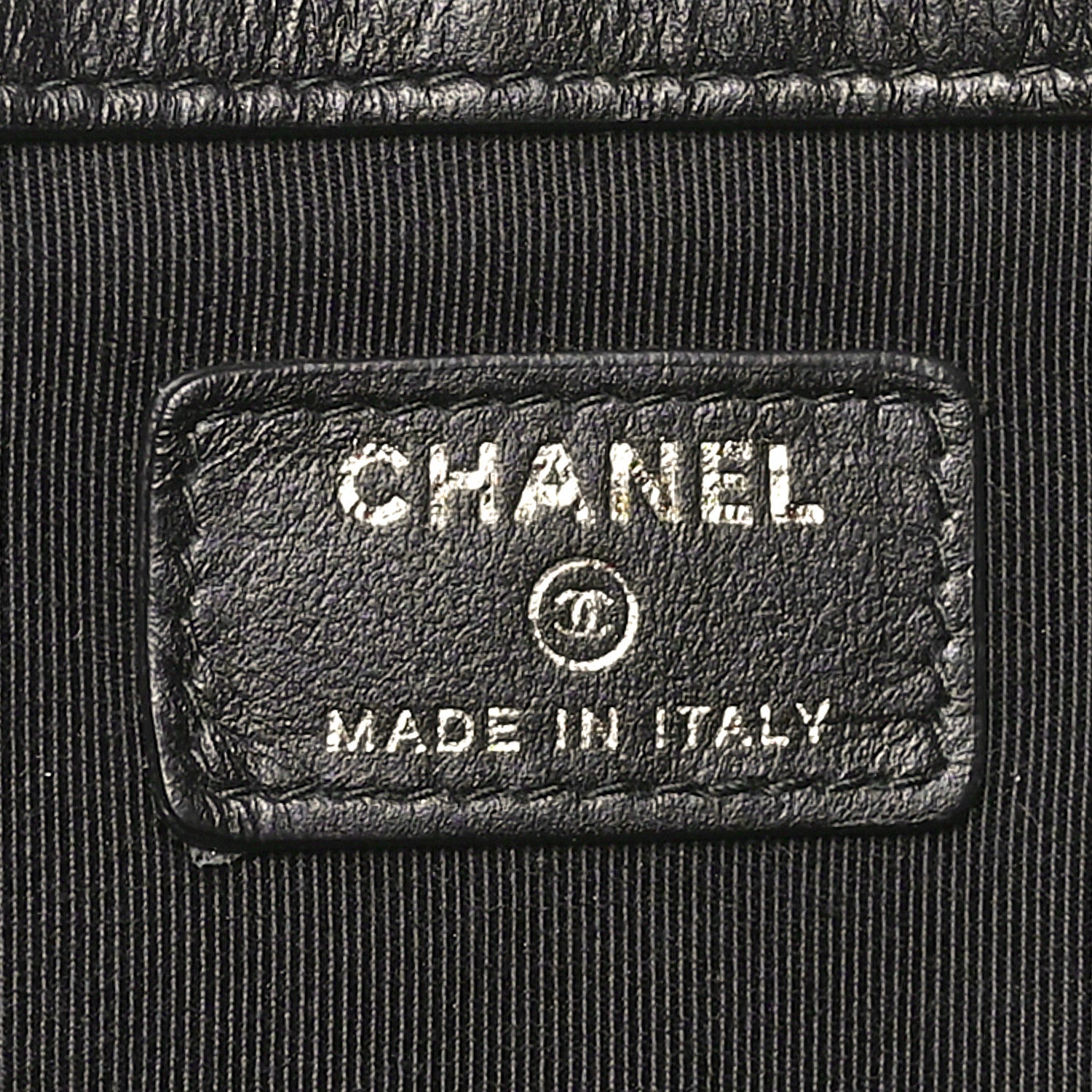 Chanel Caviar Chevron Boy Zip Pouch Black 6 of 10