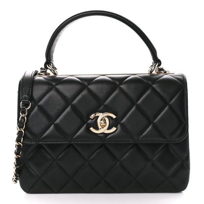 Chanel Lambskin Quilted Small Trendy CC Dual Handle Flap Bag Black 1 of 12