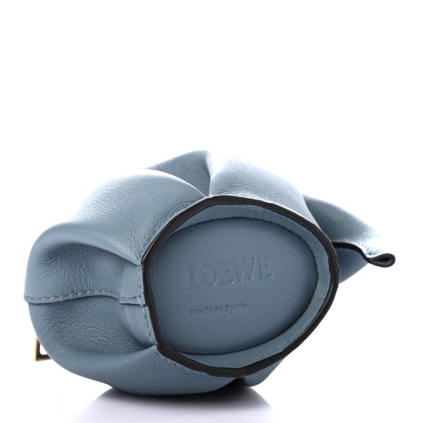 Calfskin Elephant Coin Purse Stone Blue