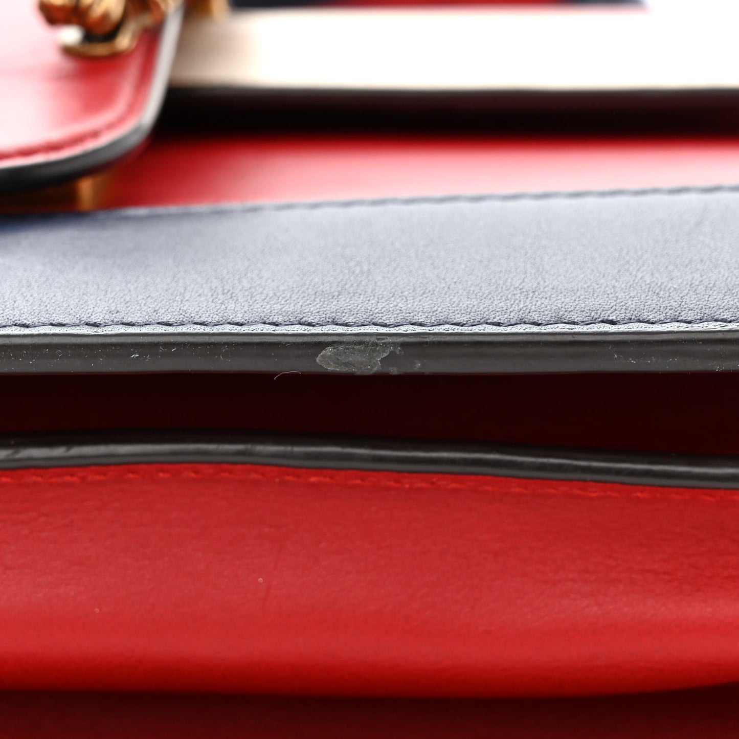 Calfskin Bamboo Web Medium Dionysus Top Handle Bag Red White Blue