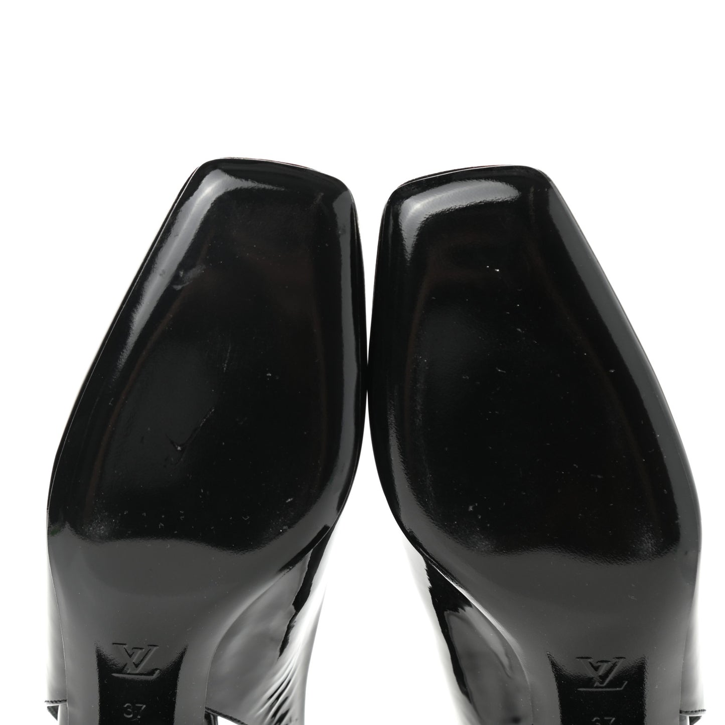 Patent Calfskin Madeleine Slingback Pumps 37 Black