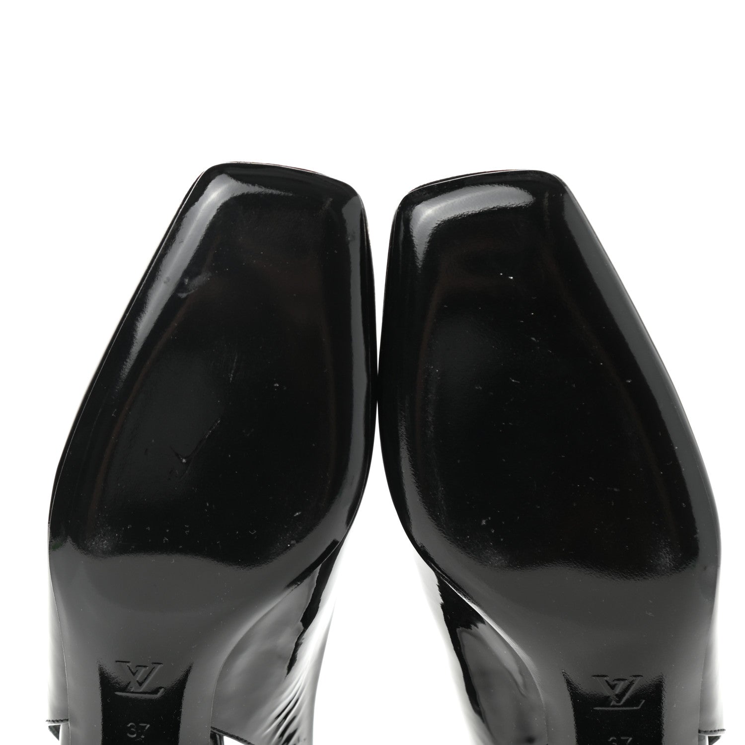 Louis Vuitton Patent Calfskin Madeleine Slingback Pumps 37 Black 9 of 9