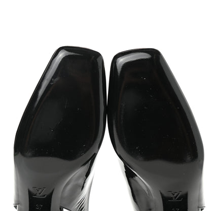 Louis Vuitton Patent Calfskin Madeleine Slingback Pumps 37 Black 9 of 9