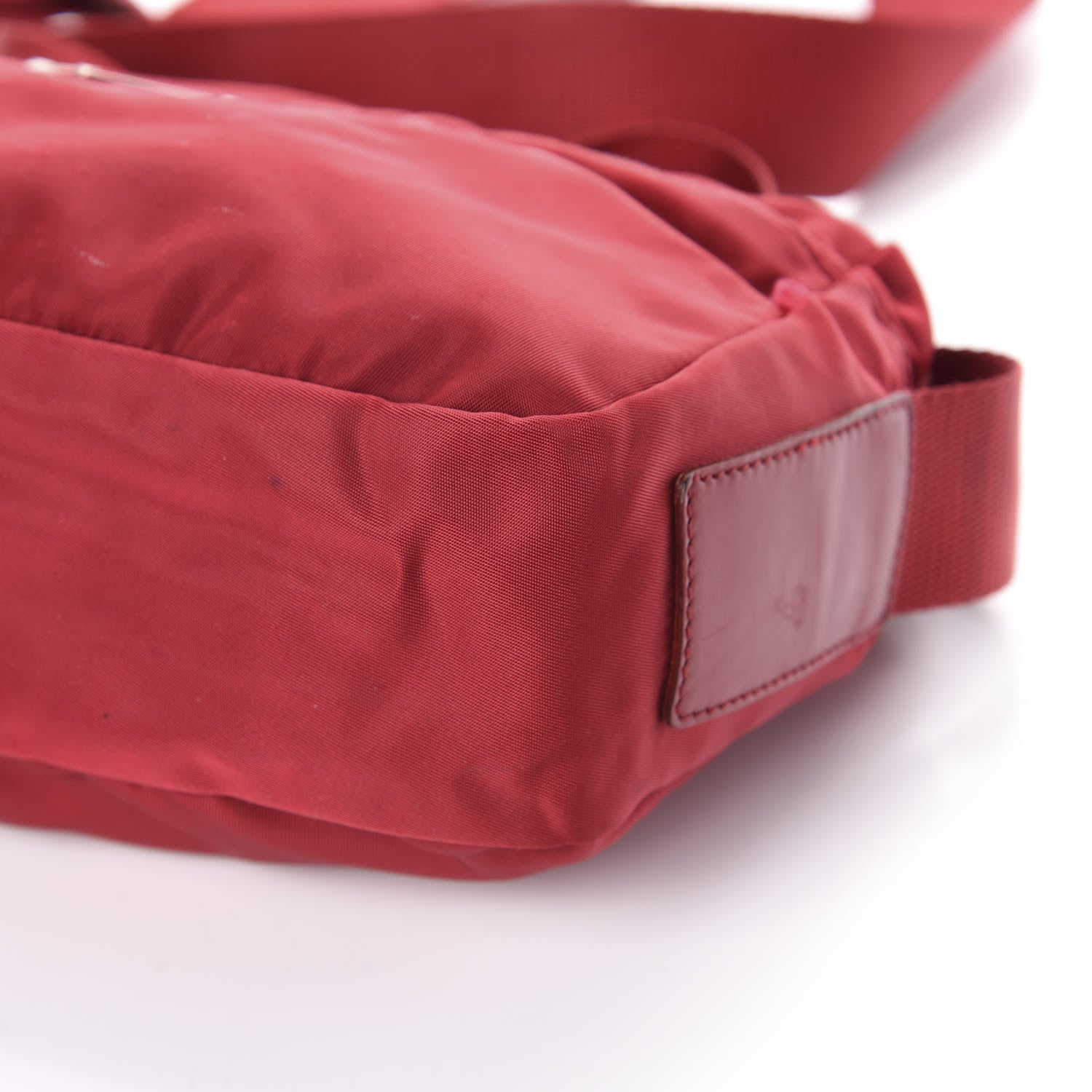 Prada Tessuto Nylon Crossbody Bag Rosso 9 of 10